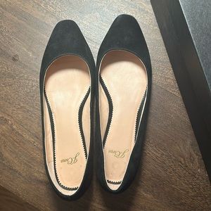 Jcrew Suede Black Ballet Flats